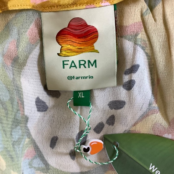 FARM RIO Biriba Sleeveless Midi Dress Yellow SZ XL - Picture 14 of 16